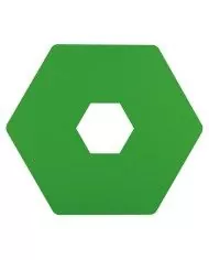 Poubelle de tri - design TERAHEX 50L - VERT VERRE - Corps Blanc - solution tri sélectif, corbeille recyclage bureau, station de