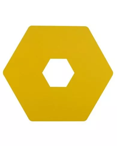 Poubelle de tri - design TERAHEX 50L - JAUNE PLASTIQUE - Corps Blanc - conteneur de recyclage, gestion des déchets en