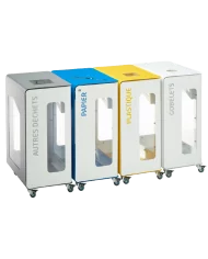 Poubelle de tri - de TERACUB VIGIPIRATE 90L - JAUNE PLASTIQUE - Corps Gris Manganèse - gestion des déchets en entreprise, Poubelle de tri - de TERACUB VIGIPIRATE 90L - JAUNE PLASTIQUE - Corps Gris Manganèse - gestion des déchets en entreprise,