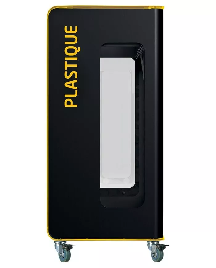 Poubelle de tri - de TERACUB VIGIPIRATE 90L - JAUNE PLASTIQUE - Corps Gris Manganèse - gestion des déchets en entreprise, Poubelle de tri - de TERACUB VIGIPIRATE 90L - JAUNE PLASTIQUE - Corps Gris Manganèse - gestion des déchets en entreprise,