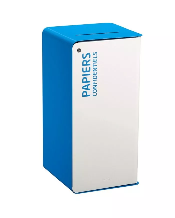 Poubelle de tri - TERACUB 40L - Blanc - Papiers Confidentiels - Avec serrure - poubelle de tri sélectif, solution tri sélectif, Poubelle de tri - TERACUB 40L - Blanc - Papiers Confidentiels - Avec serrure - poubelle de tri sélectif, solution tri sélectif,