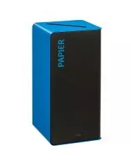 Poubelle de tri - TERACUB 40L - BLEU PAPIER - Corps gris manganèse - station de tri moderne, gestion des déchets en entreprise, Poubelle de tri - TERACUB 40L - BLEU PAPIER - Corps gris manganèse - station de tri moderne, gestion des déchets en entreprise,