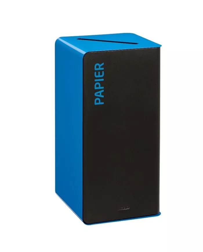 Poubelle de tri - TERACUB 75L - BLEU PAPIER - Corps gris manganèse - conteneur de recyclage, mobilier de tri écologique, tri Poubelle de tri - TERACUB 75L - BLEU PAPIER - Corps gris manganèse - conteneur de recyclage, mobilier de tri écologique, tri