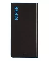 Poubelle de tri - TERACUB 90L - BLEU PAPIER - Corps Gris Manganèse - station de tri moderne, recyclage déchets triés, solution