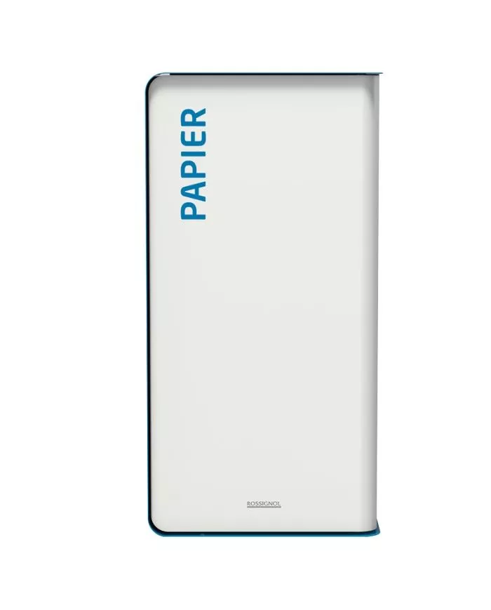 Poubelle de tri - TERACUB 90L - BLEU PAPIER - Corps Blanc - conteneur de recyclage, meuble de tri durable, poubelle Poubelle de tri - TERACUB 90L - BLEU PAPIER - Corps Blanc - conteneur de recyclage, meuble de tri durable, poubelle