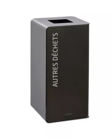 Poubelle de tri - TERACUB 40L - GRIS AUTRES DECHETS - Corps gris manganèse - corbeille recyclage bureau, mobilier de tri