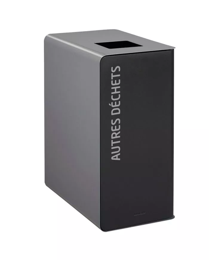 Poubelle de tri - TERACUB 65L - GRIS AUTRES DECHETS - Corps gris manganèse - bac de tri design, recyclage déchets triés, Poubelle de tri - TERACUB 65L - GRIS AUTRES DECHETS - Corps gris manganèse - bac de tri design, recyclage déchets triés,