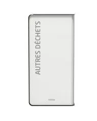 Poubelle de tri - TERACUB 65L - GRIS AUTRES DECHETS - Corps blanc - station de tri moderne, poubelle compartimentée, tri des