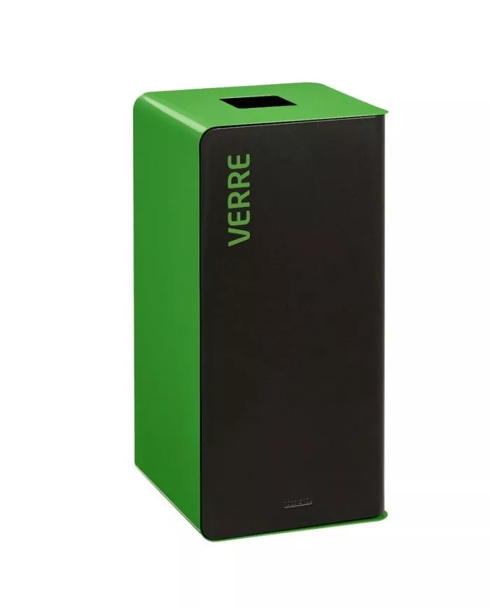 Poubelle de tri - TERACUB 40L - VERT VERRES - Corps gris manganèse - gestion des déchets en entreprise, poubelle de tri Poubelle de tri - TERACUB 40L - VERT VERRES - Corps gris manganèse - gestion des déchets en entreprise, poubelle de tri