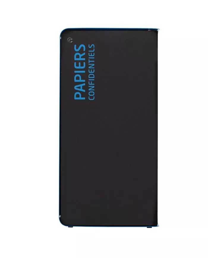 Poubelle de tri - TERACUB 65L - Gris Manganèse - Papiers Confidentiels - Avec serrure - tri des déchets professionnels, meuble