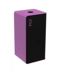 Poubelle de tri - TERACUB 40L - VIOLET PILES - Corps gris manganèse - conteneur de recyclage, meuble de tri durable, tri des Poubelle de tri - TERACUB 40L - VIOLET PILES - Corps gris manganèse - conteneur de recyclage, meuble de tri durable, tri des