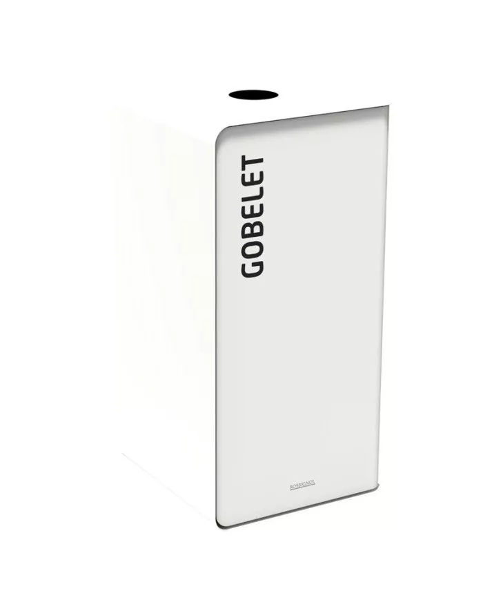Poubelle de tri - TERACUB 75L - BLANC GOBELETS - Corps blanc - corbeille recyclage bureau, tri des déchets professionnels, Poubelle de tri - TERACUB 75L - BLANC GOBELETS - Corps blanc - corbeille recyclage bureau, tri des déchets professionnels,
