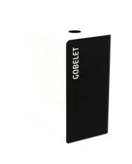 Poubelle de tri - TERACUB 90L - BLANC GOBELETS - Corps gris manganèse - conteneur de recyclage, tri des déchets professionnels,