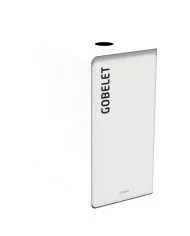 Poubelle de tri - TERACUB 90L - BLANC GOBELETS - Corps blanc - mobilier de tri écologique, tri des déchets professionnels,