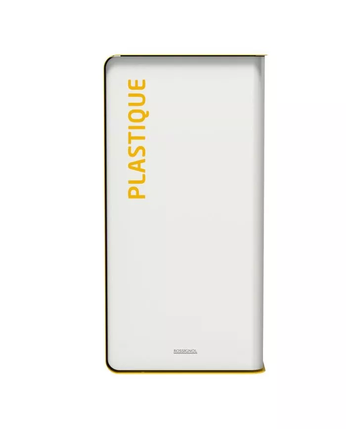 Poubelle de tri - TERACUB 40L - JAUNE PLASTIQUE - Corps Blanc - poubelle compartimentée, mobilier de tri écologique, station de Poubelle de tri - TERACUB 40L - JAUNE PLASTIQUE - Corps Blanc - poubelle compartimentée, mobilier de tri écologique, station de