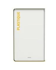 Poubelle de tri - TERACUB 65L - JAUNE PLASTIQUE - Corps Blanc - station de tri moderne, tri des déchets professionnels,