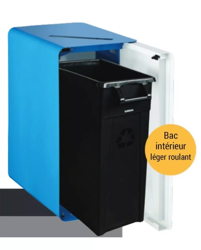 Poubelle de tri - TERACUB 65L - ROUGE METAL - Corps gris manganèse - recyclage déchets triés, mobilier de tri écologique, Poubelle de tri - TERACUB 65L - ROUGE METAL - Corps gris manganèse - recyclage déchets triés, mobilier de tri écologique,