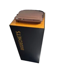 Poubelle de tri - design TERAFLEX 2x10L - BIODECHETS - Marquage sérigraphie - Pour TERABIOSSO 10 L - station de tri moderne,