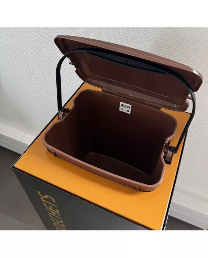 Poubelle de tri - design TERAFLEX 2x10L - BIODECHETS - Marquage sérigraphie - Pour TERABIOSSO 10 L - gestion des déchets en Poubelle de tri - design TERAFLEX 2x10L - BIODECHETS - Marquage sérigraphie - Pour TERABIOSSO 10 L - gestion des déchets en