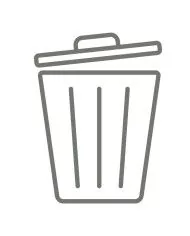 Poubelle de tri - Stickers adhésifs pour poubelle - Gris / Autres déchets - poubelle compartimentée, conteneur de recyclage,