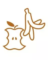 Poubelle de tri - Stickers adhésifs pour poubelle - Marron / Biodéchets - recyclage déchets triés, bac de tri design, poubelle