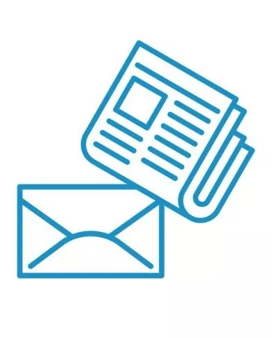 Poubelle de tri - Stickers adhésifs pour poubelle - Bleu / Papiers - conteneur de recyclage, station de tri moderne, corbeille