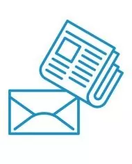 Poubelle de tri - Stickers adhésifs pour poubelle - Bleu / Papiers - conteneur de recyclage, station de tri moderne, corbeille