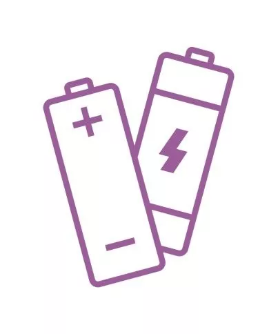 Stickers adhésifs pour poubelle tri sélectif - Violet / Piles