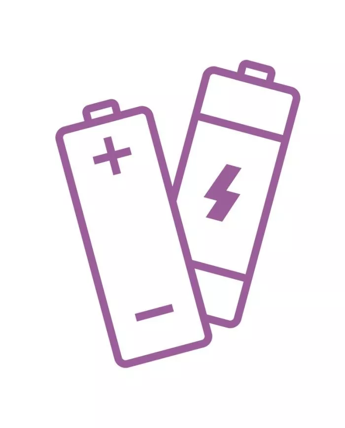 Poubelle de tri - Stickers adhésifs pour poubelle - Violet / Piles - recyclage déchets triés, bac de tri design, meuble de tri Poubelle de tri - Stickers adhésifs pour poubelle - Violet / Piles - recyclage déchets triés, bac de tri design, meuble de tri