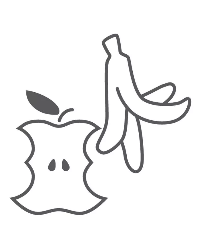 Poubelle de tri - Stickers adhésifs pour poubelle - Noir / Biodéchets - solution tri sélectif, gestion des déchets en