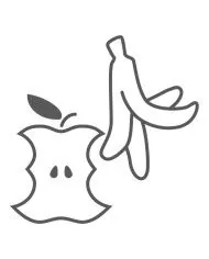 Poubelle de tri - Stickers adhésifs pour poubelle - Noir / Biodéchets - solution tri sélectif, gestion des déchets en