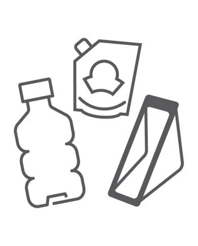 Poubelle de tri - Stickers adhésifs pour poubelle - Noir / Snacking - poubelle de tri sélectif, solution tri sélectif, mobilier