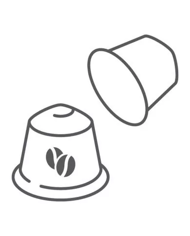 Poubelle de tri - Stickers adhésifs pour poubelle - Noir / Dosettes - tri des déchets professionnels, corbeille recyclage