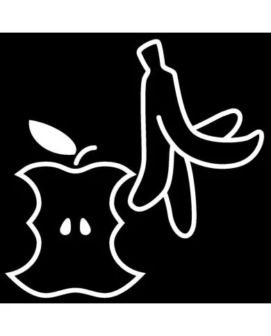 Poubelle de tri - Stickers adhésifs pour poubelle - Blanc / Biodéchets - recyclage déchets triés, poubelle de tri sélectif,