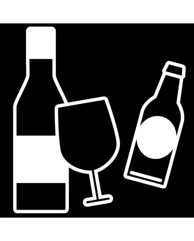 Poubelle de tri - Stickers adhésifs pour poubelle - Blanc / Verres - station de tri moderne, conteneur de recyclage, corbeille