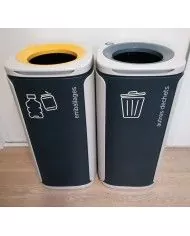 Poubelle de tri - Stickers adhésifs pour poubelle - Blanc / Biodéchets - solution tri sélectif, poubelle compartimentée,