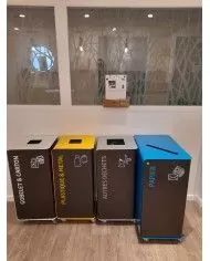 Poubelle de tri - Stickers adhésifs pour poubelle - Blanc / Canettes - poubelle de tri sélectif, solution tri sélectif, gestion