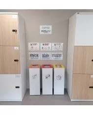 Poubelle de tri - Stickers adhésifs pour poubelle - Noir / Bouteilles et Canettes - meuble de tri durable, gestion des déchets