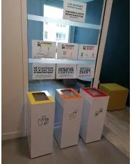 Poubelle de tri - Stickers adhésifs pour poubelle - Noir / Bouteilles et Canettes - solution tri sélectif, poubelle