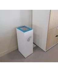 Poubelle de tri - Stickers adhésifs pour poubelle - Noir / Papiers et cartons - tri des déchets professionnels, meuble de tri