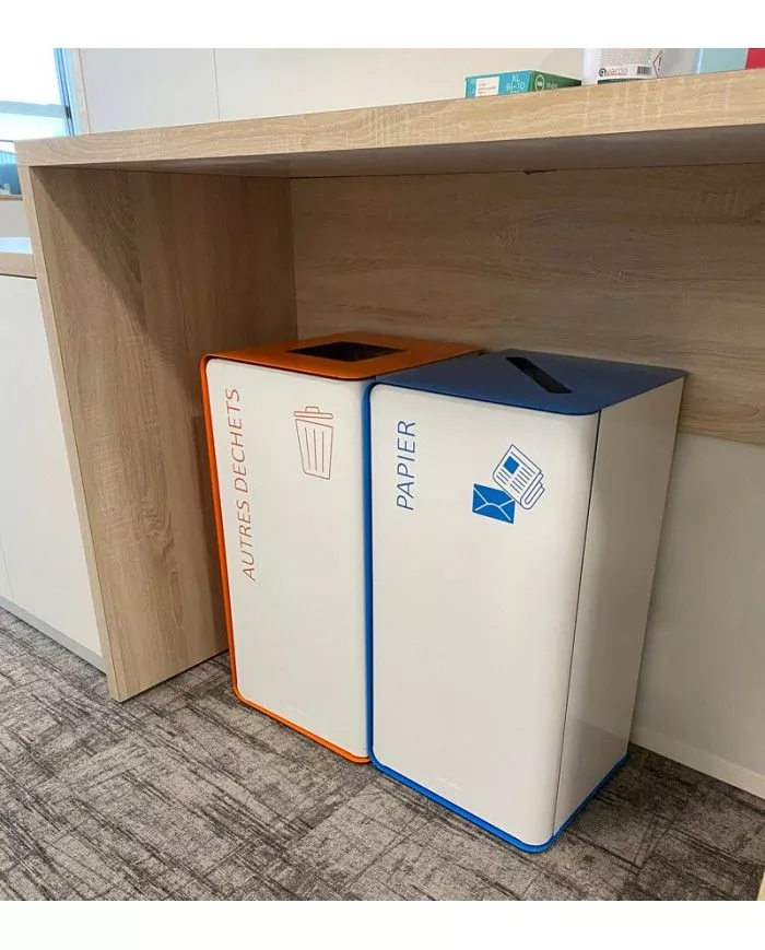 Poubelle de tri - Stickers adhésifs pour poubelle - Marron / Biodéchets - conteneur de recyclage, meuble de tri durable,