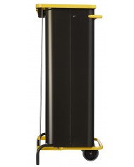 Poubelle de tri - TERAMEDA 110L- JAUNE EMBALLAGES - Corps Gris Manganèse - poubelle de tri sélectif, tri des déchets