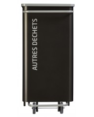 Poubelle de tri - TERAMEDA 110L - GRIS AUTRES DECHETS - Corps Gris Manganèse - station de tri moderne, recyclage déchets triés,