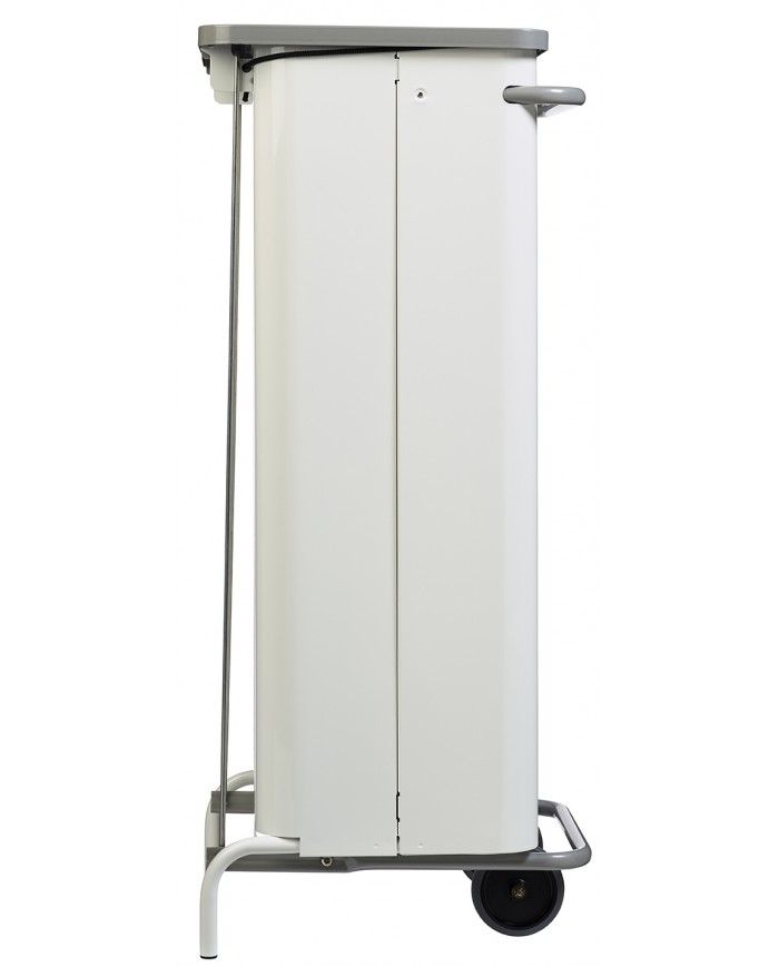 Poubelle de tri - TERAMEDA 110L - GRIS AUTRES DECHETS - Corps Blanc - bac de tri design, meuble de tri durable, corbeille