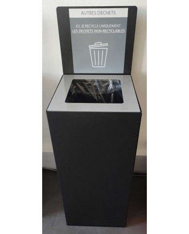 Poubelle de tri - Sticker adhésif GRIS pour plaque signalétique poubelle TERAFLEX - Flux Autres déchets - conteneur de Poubelle de tri - Sticker adhésif GRIS pour plaque signalétique poubelle TERAFLEX - Flux Autres déchets - conteneur de