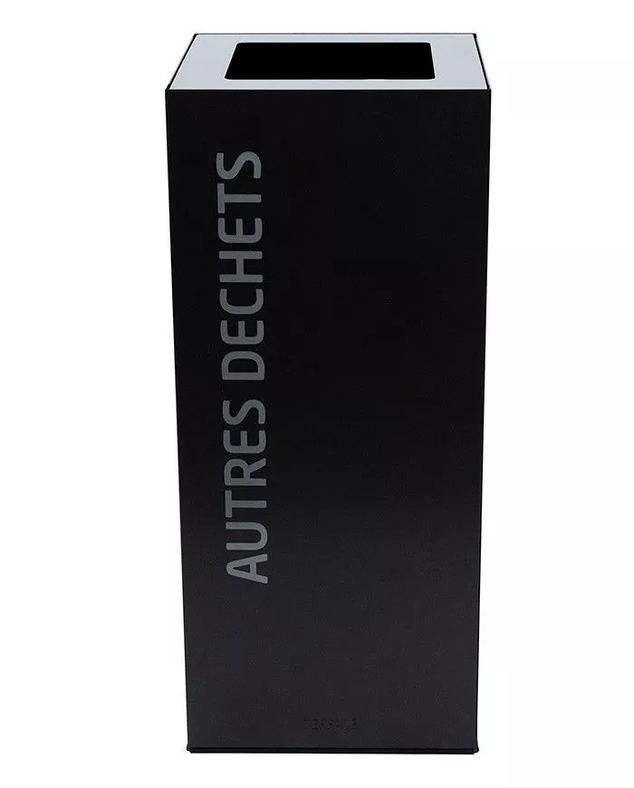 Poubelle de tri - design TERAFLEX 40L - GRIS AUTRES DECHETS - Corps Gris Manganèse Marquage sérigraphie - poubelle de tri