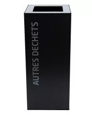 Poubelle de tri - design TERAFLEX 40L - GRIS AUTRES DECHETS - Corps Gris Manganèse Marquage sérigraphie - poubelle de tri