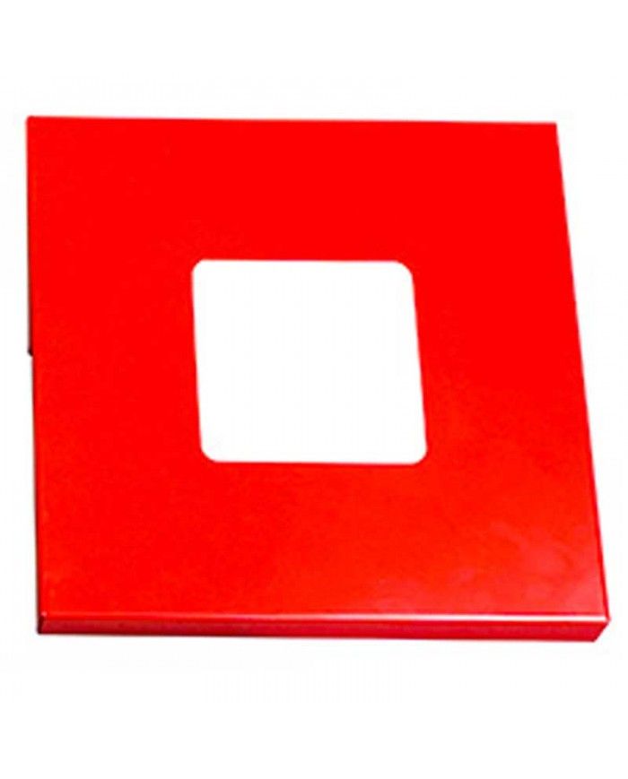 Poubelle de tri - design TERAFLEX 40L - ROUGE METAL - Corps Gris Manganèse - Sans marquage - solution tri sélectif, corbeille