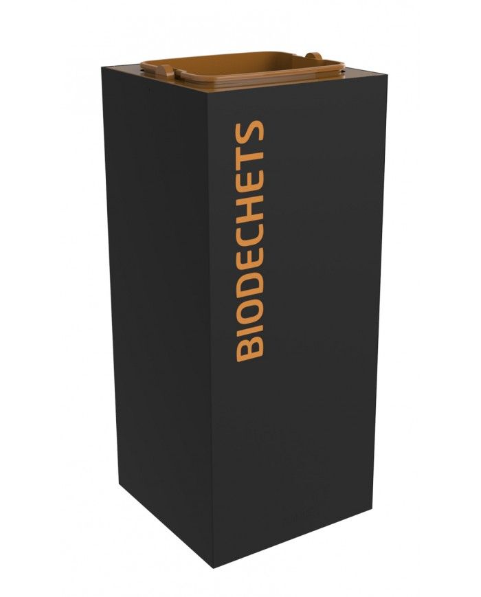 Poubelle de tri - design TERAFLEX 2x10L - BIODECHETS - Marquage sérigraphie - Pour TERABIOSSO 10 L - bac de tri design, station