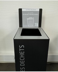 Poubelle de tri - Sticker adhésif BRUN pour plaque signalétique poubelle TERAFLEX - Flux Biodéchets - tri des déchets